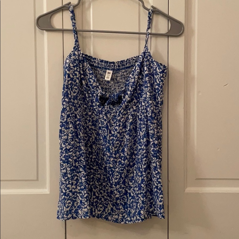 BP blue and white tank top